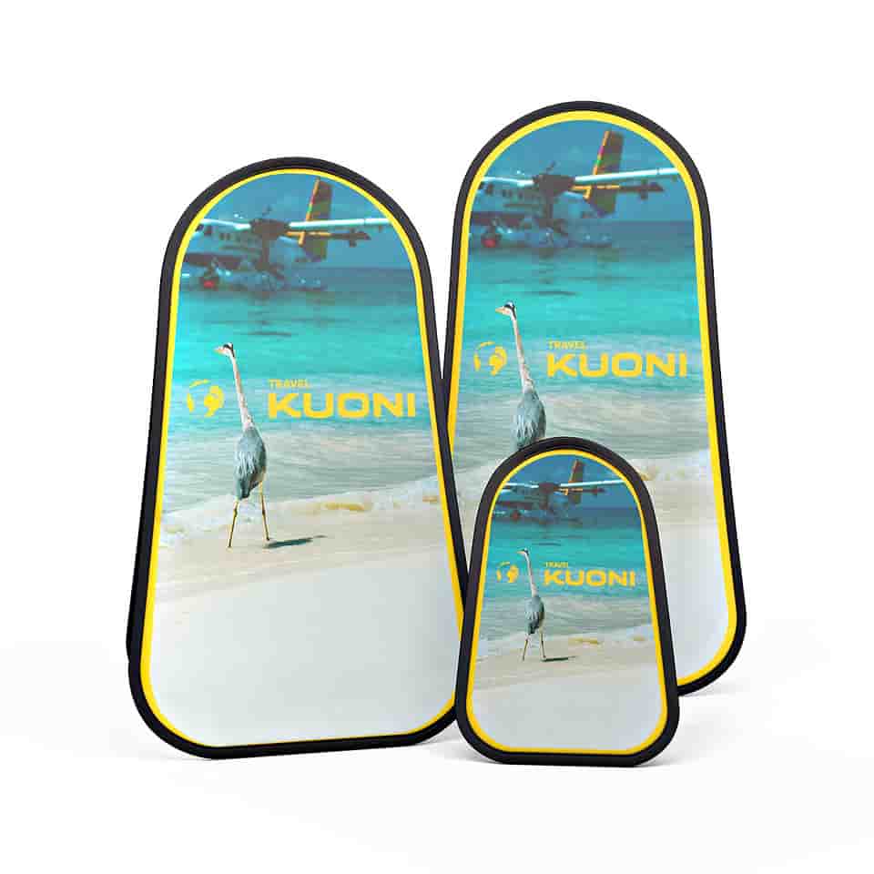 Vertical Pop Out Banners Custom Branded Double Sided Banners
