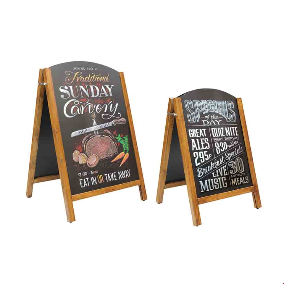CHALKART Chalkboard A-Board Pavement Signs Available in Two Sizes - Large And Medium
