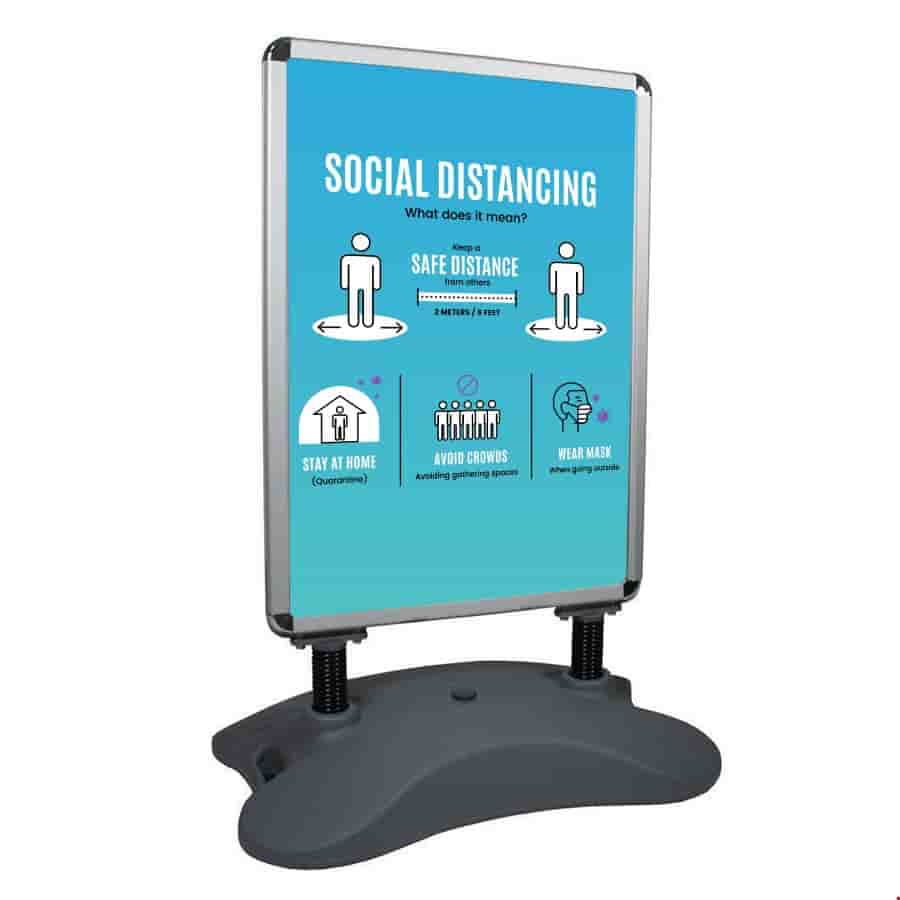 Outdoor Social Distancing Pavement Sign, Increase Footfall And Display Your New Safety Guidelines