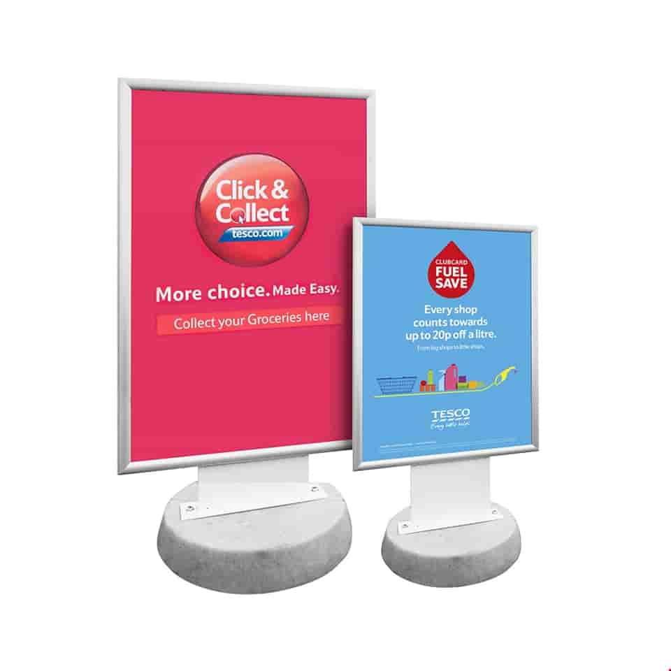 SIROCCO Poster Display Sign With Concrete Base Available In Two Sizes