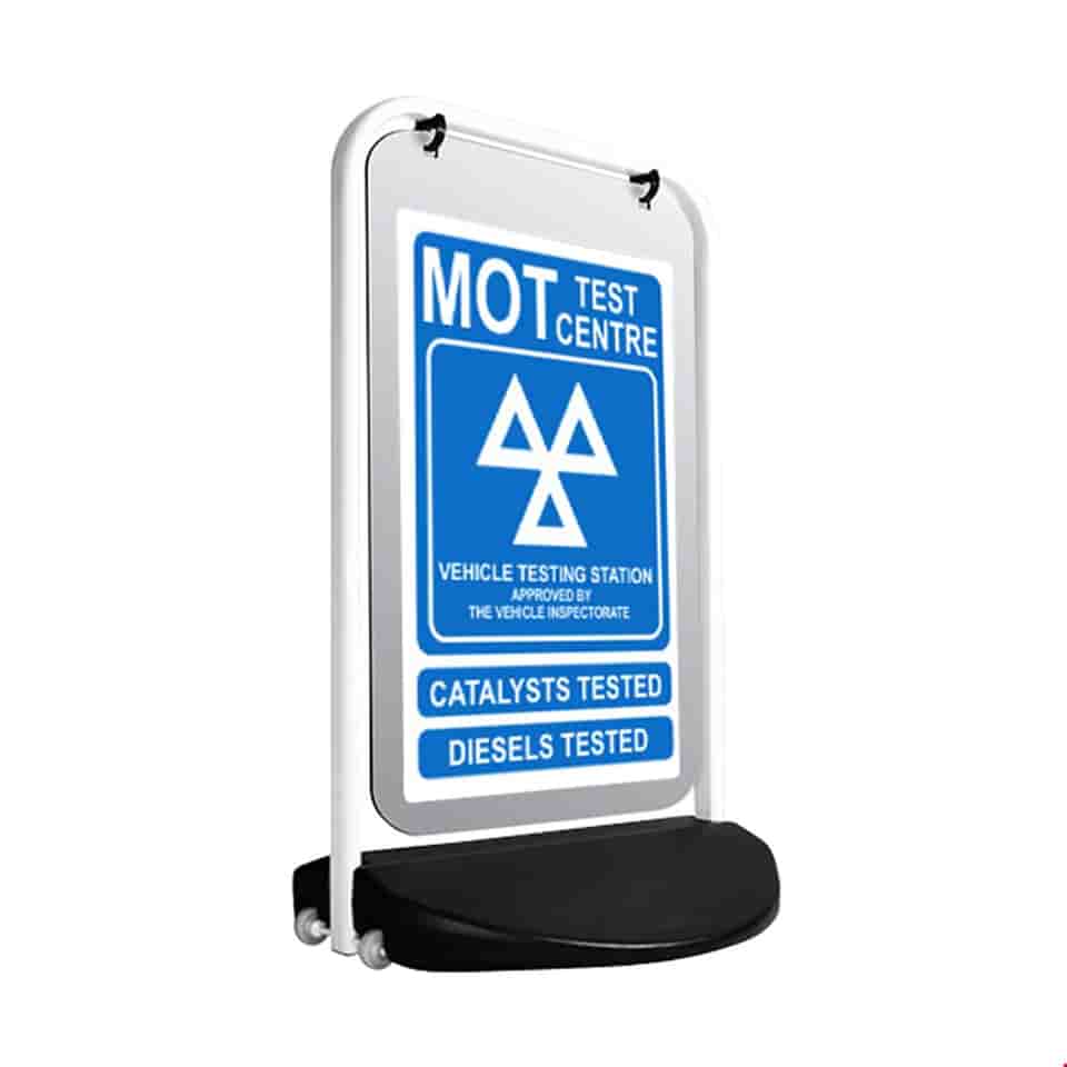 Swing Pavement Signs With Removable Posters And Magnetic Poster Pockets
