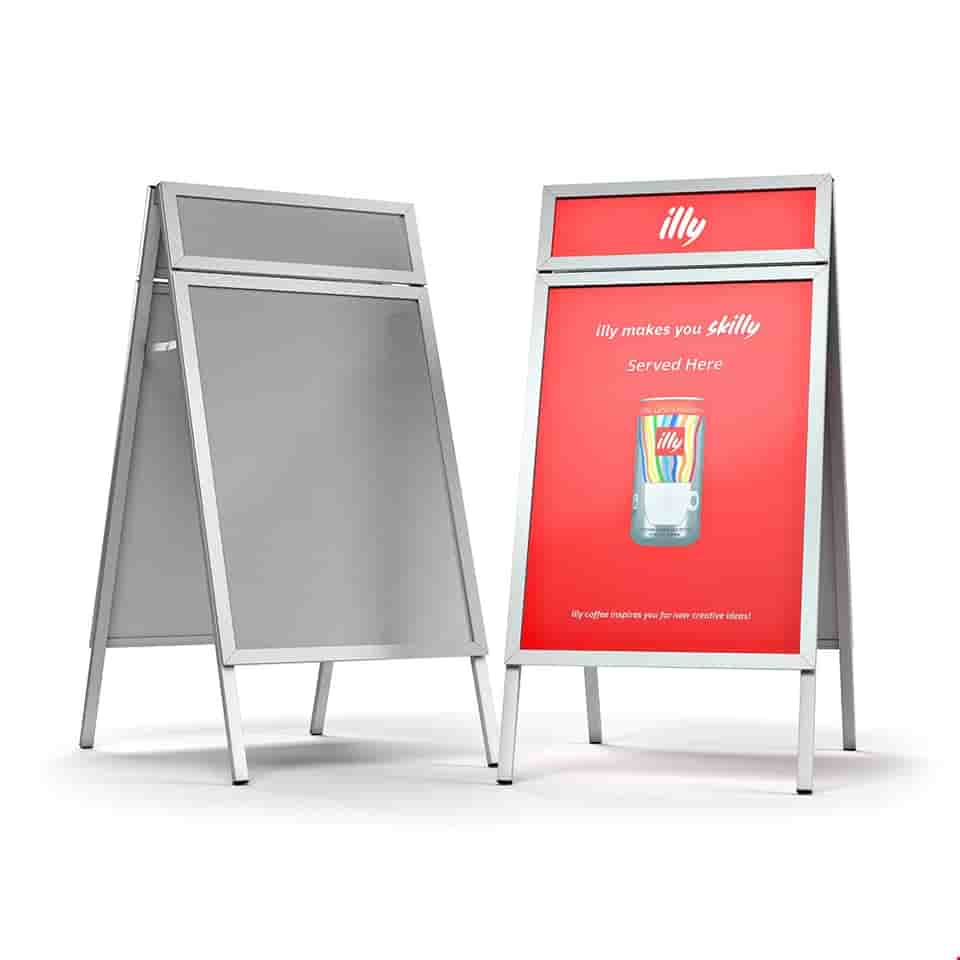 TACTICAL Pavement Sign A-Board With Snap Frame Posters And Headers - Double Sided Advertising Board Exclusive to XL Displays