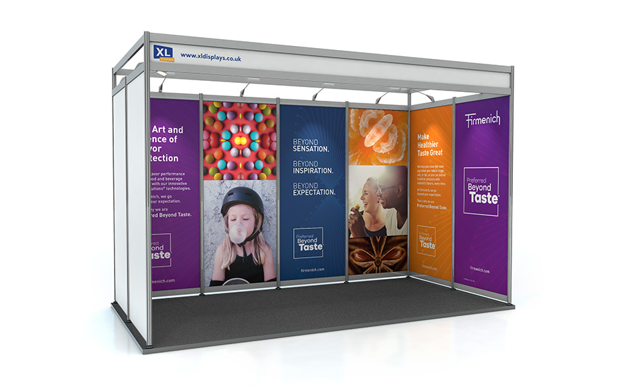 2m x 4m U-Shape Shell Scheme Exhibition Stand Graphics