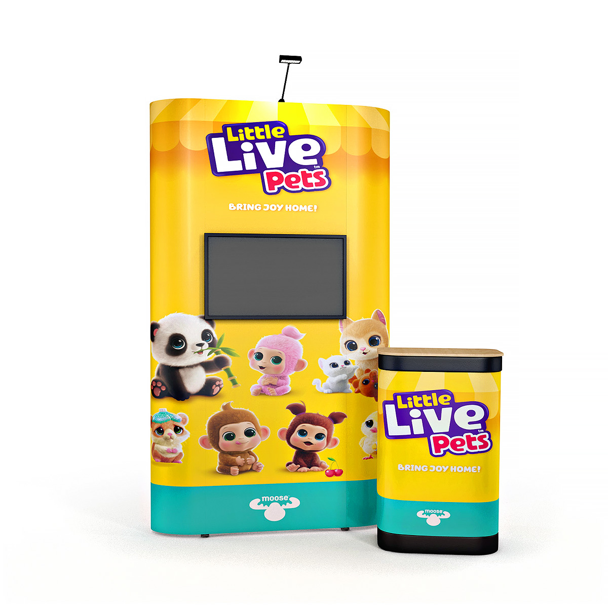 3x1 Pop Up Stand With AV Monitor Bracket