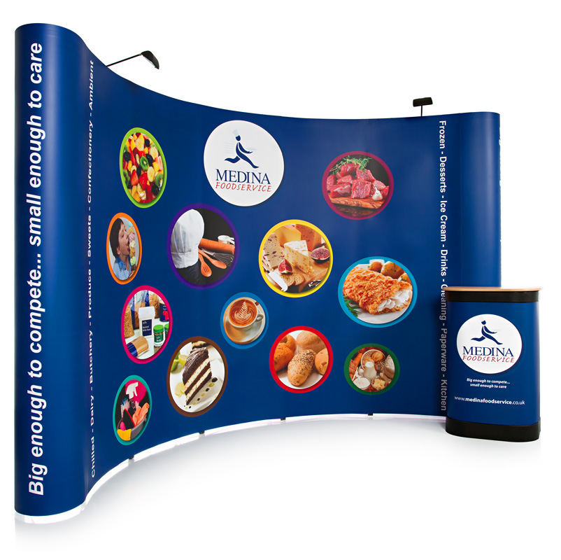 3x5 Straight Pop Up Stand Freestanding Pop Up Display Stand UK Made