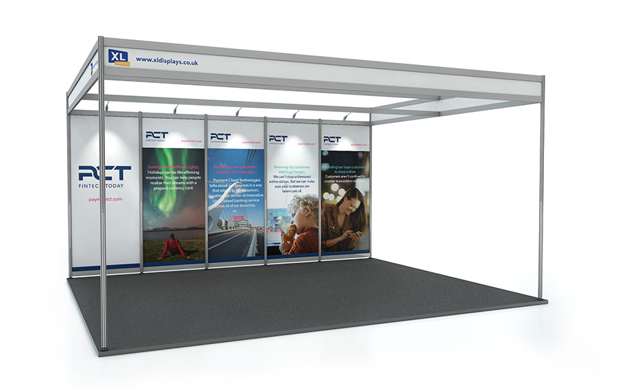 4m x 5m Back Wall Exhibition Shell Scheme Panels