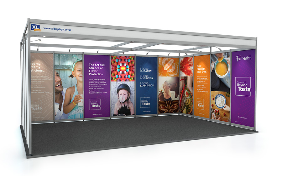 4m x 6m U-Shape Shell Scheme Exhibition Stand Graphics