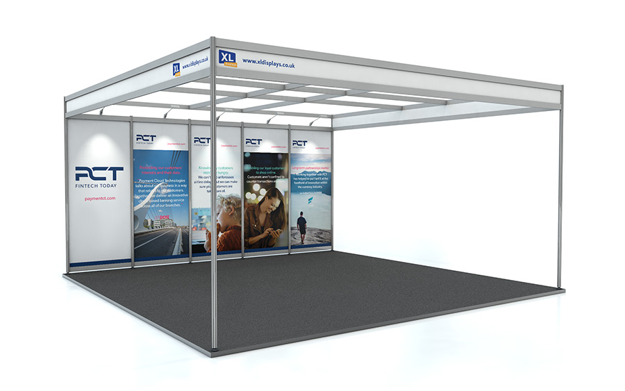 5m x 5m Back Wall Shell Scheme Graphics