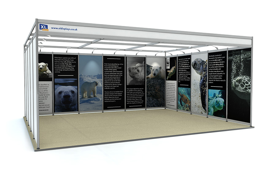 Foamex Graphic Panels UShape Exhibition Shell Scheme UK Made