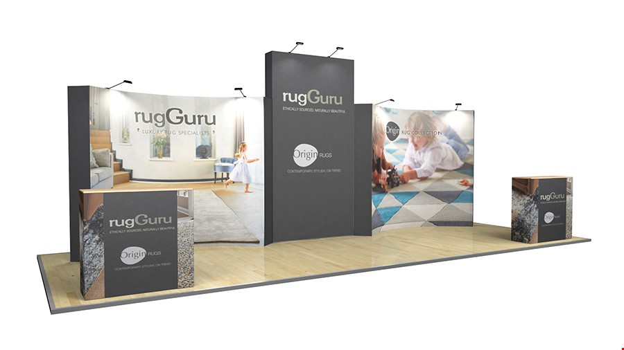 8m Fabric Back Wall | 8m Fabric Exhibition Stand Back Drop