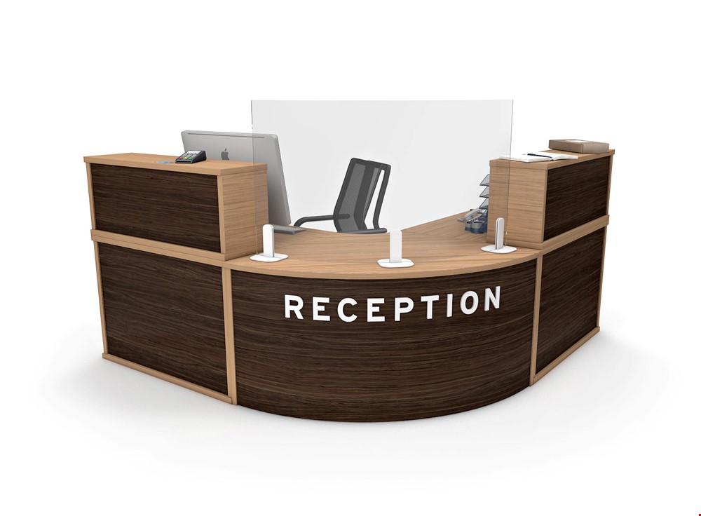 ACHOO® Curved Reception Desk Screen