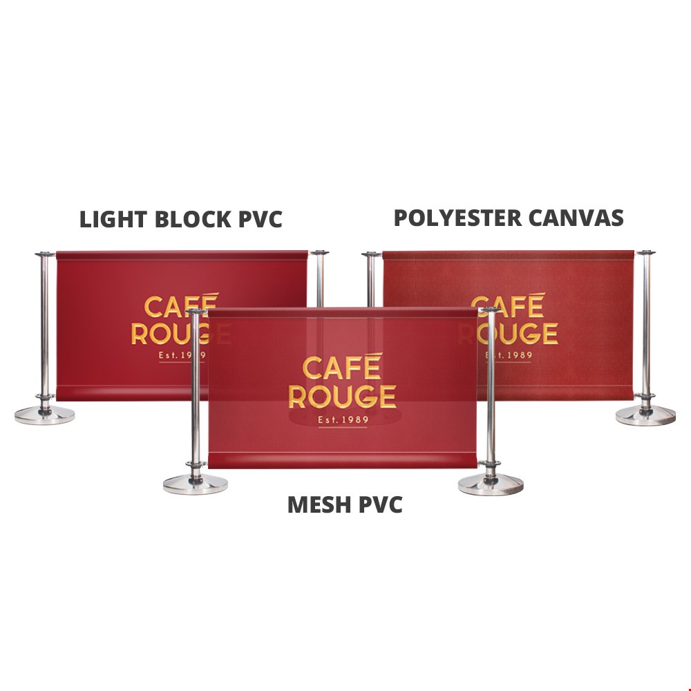 Adfresco® Cafe Barrier Kit With 3 Banners