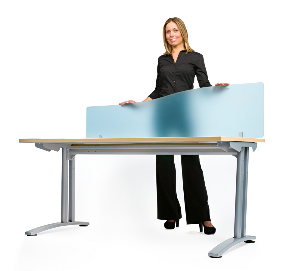 Acrylic Desk Screen with Wave Shape Desk Divider Office Partition