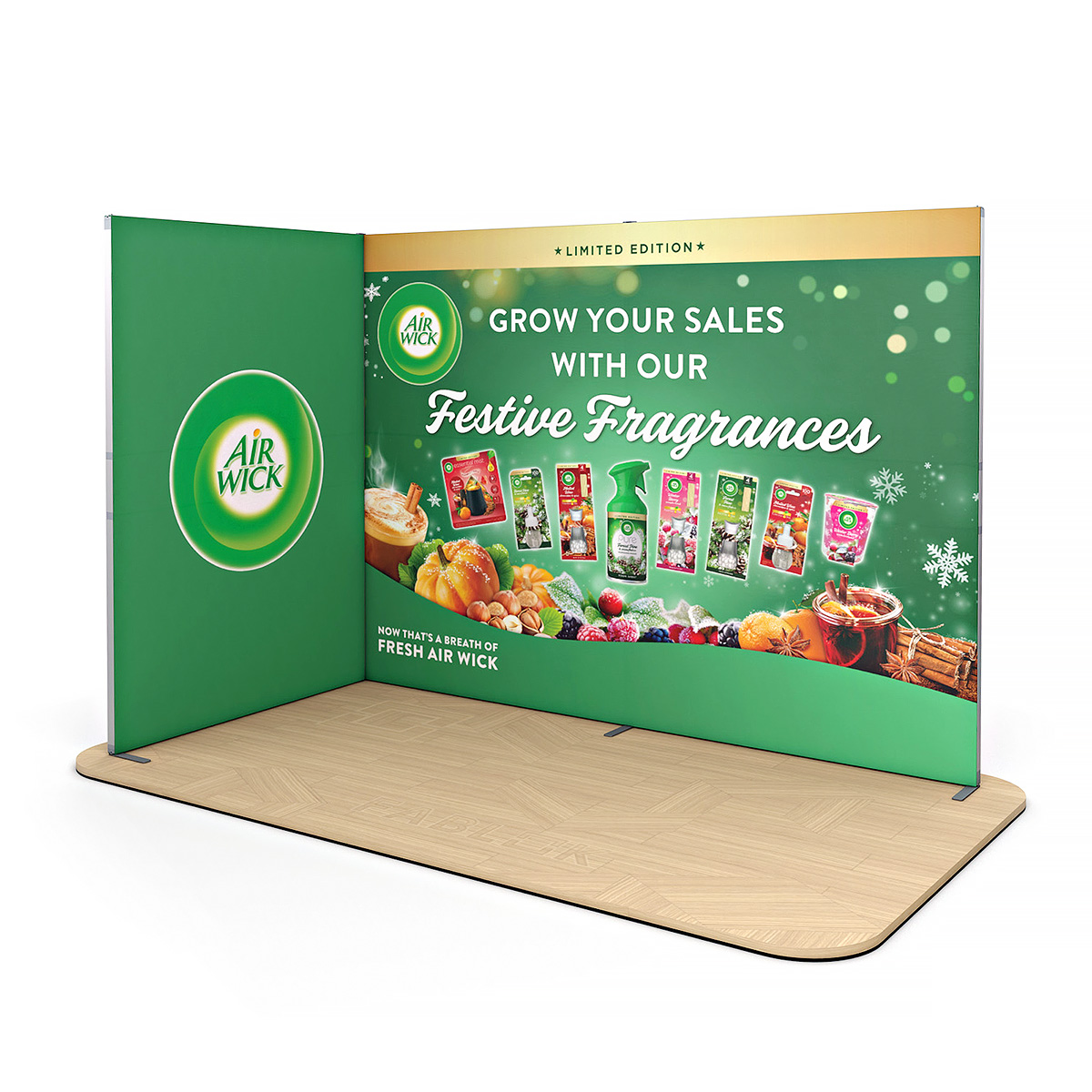 FABLOK SEG Fabric Display Stand Corner Display 3x2