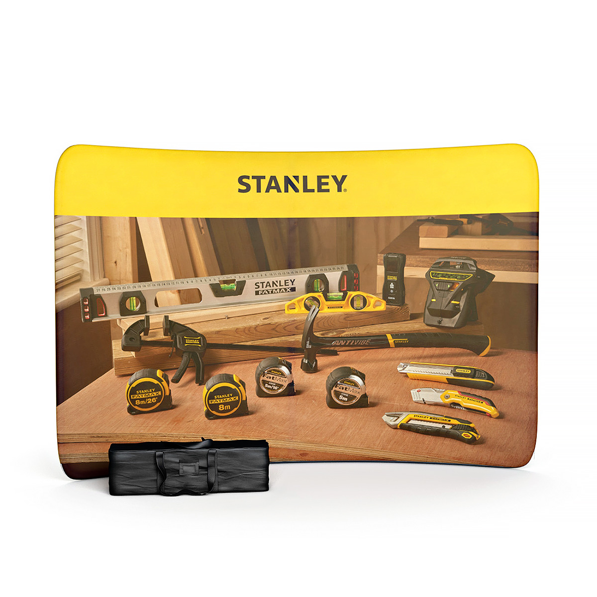 FABRIWALL® CURVE Tension Fabric Display Stand Exhibition Backdrop Printed 3x2.