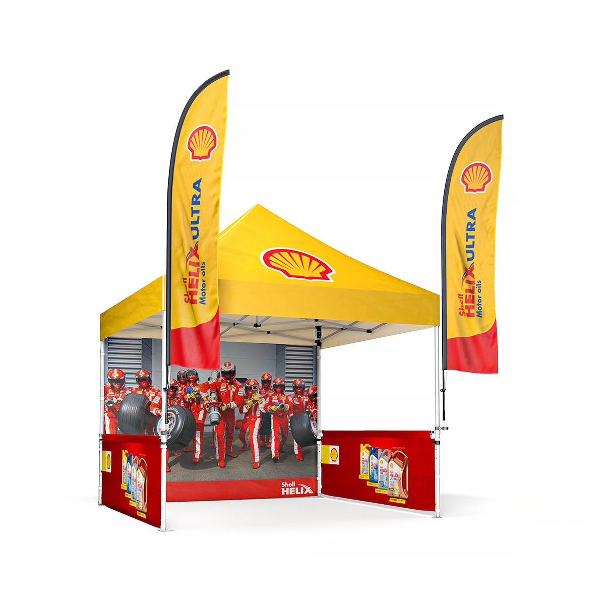 Feather Flag With Printed Gazebo