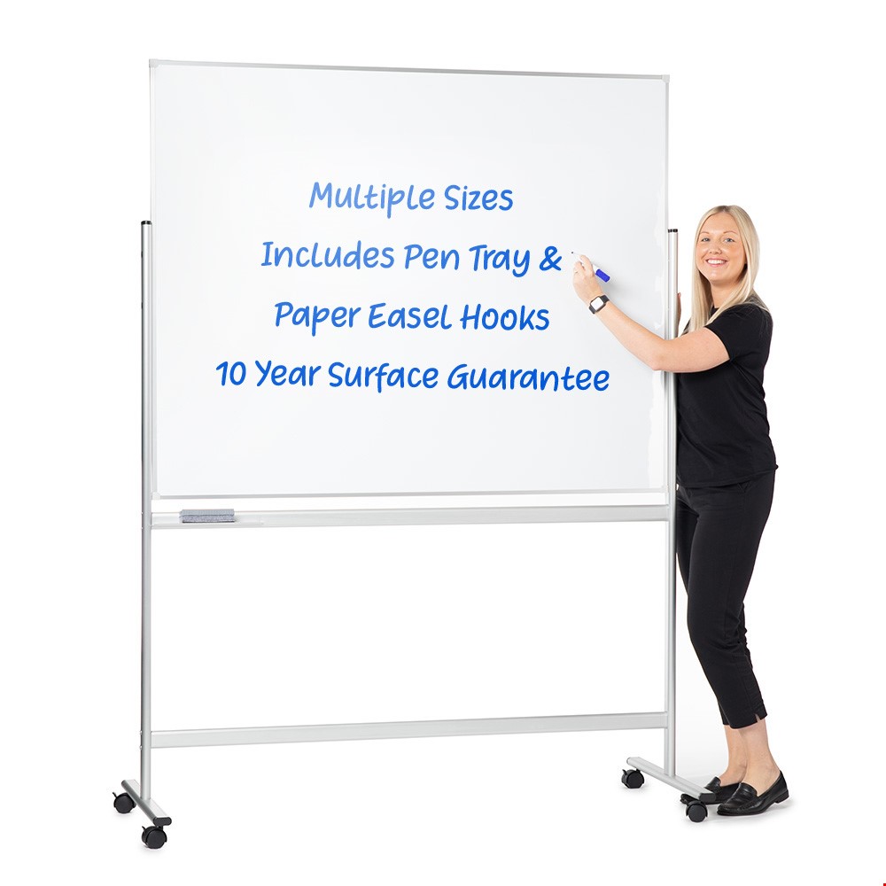Whiteboards on Wheels Mobile Whiteboards XL Displays