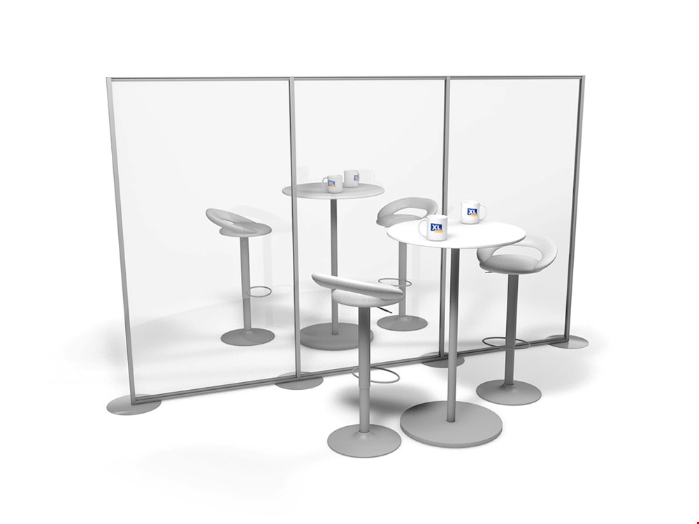 Free Standing Perspex Office Partition