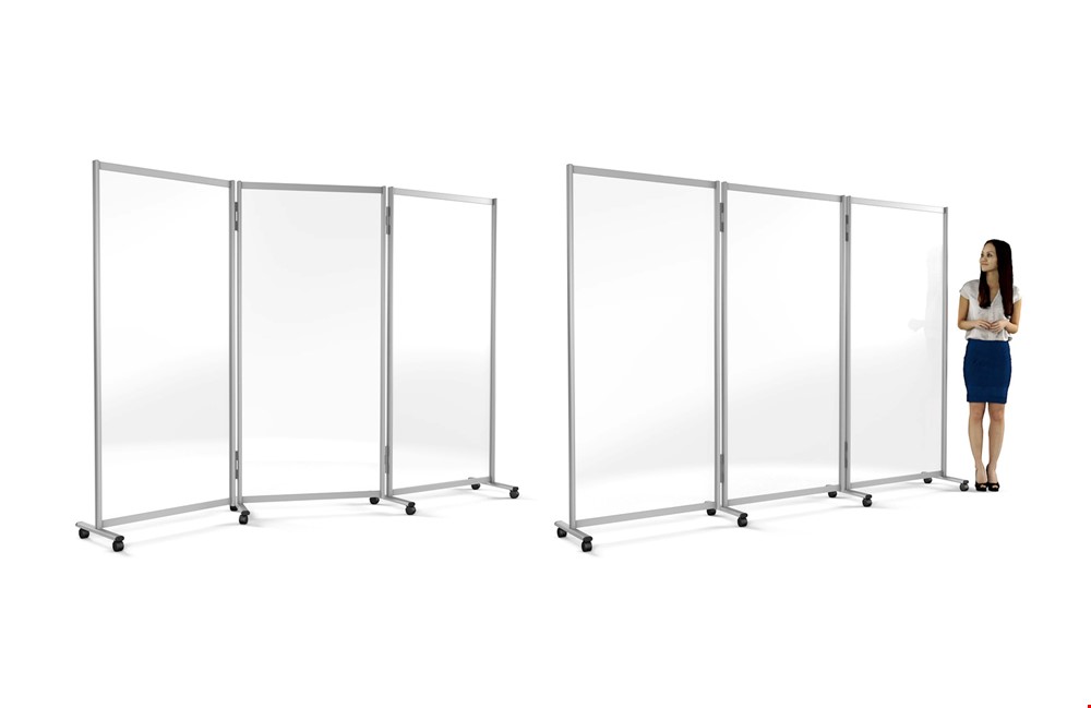 GUARDIAN Mobile Perspex Screen On Wheels