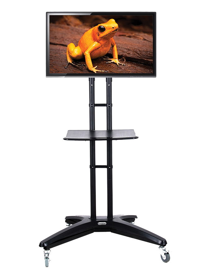 Portable TV Stand Exhibition Monitor Stand on Wheels VESA TV Stand
