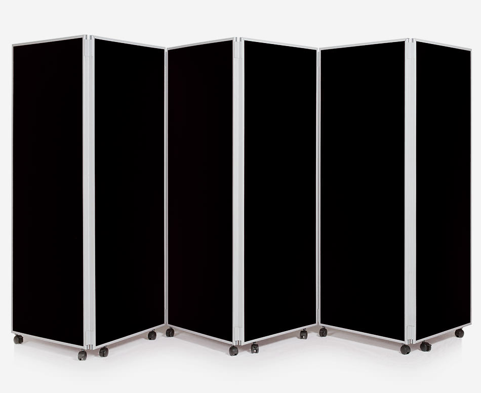 Concertina Room Divider Folding Screen Display Board with Wheels