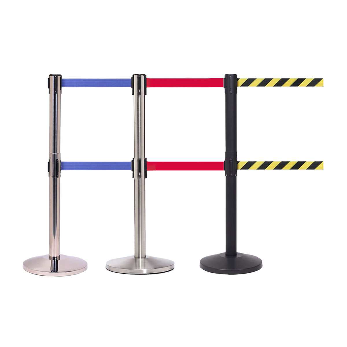 QueueMaster Retracting Barriers Dual Belt Queue Barriers XL Displays