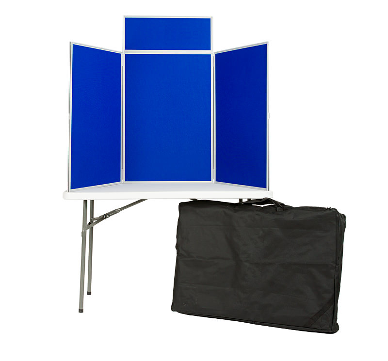 Senior Tabletop Display Panel Inc. Header And Carry Bag PVC Frame