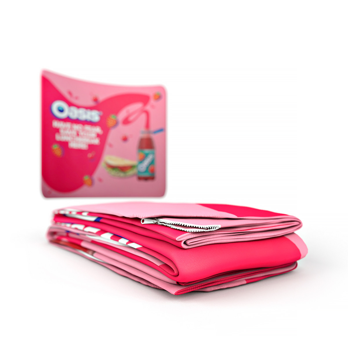 XL FABRIWALL® Double Sided Zip Up Sock Banner Graphic 2.4m Curve