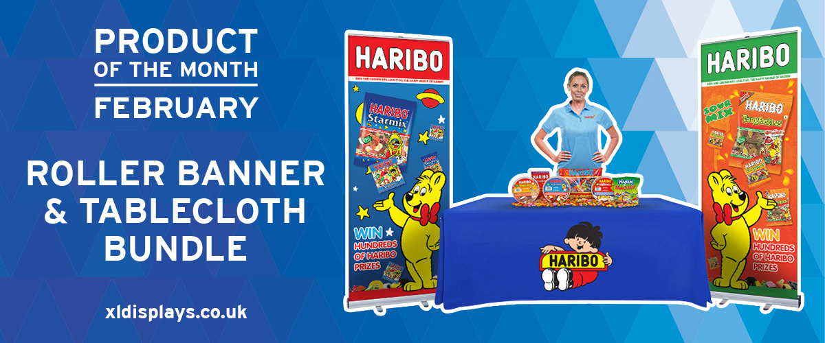 Product of the Month: Printed Tablecloth and Roller Banner Bundle