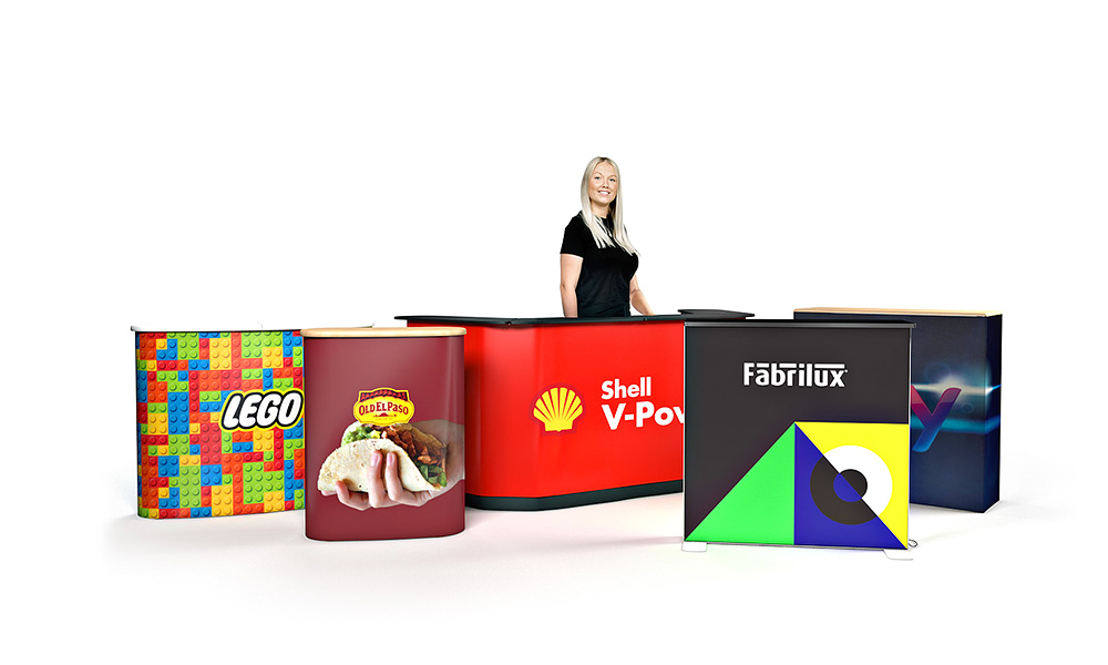 Create a professional meet and greet area for your exhibition stand or reception. Choose from a wide range of sizes and styles to suit any budget. 