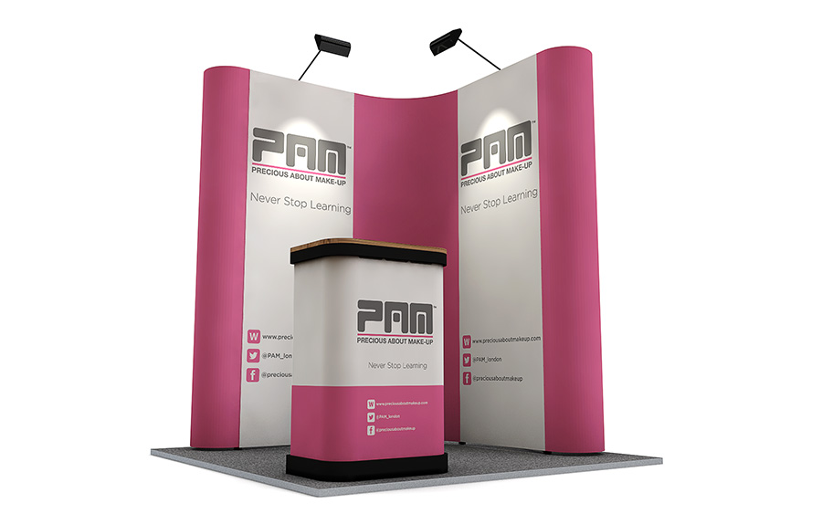 2m x 2m Linked Pop Up Exhibition Stand